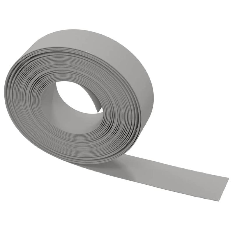 Vidaxl bordures de jardin 5 pcs gris 10 m 15 cm polyéthylène 3155443_2