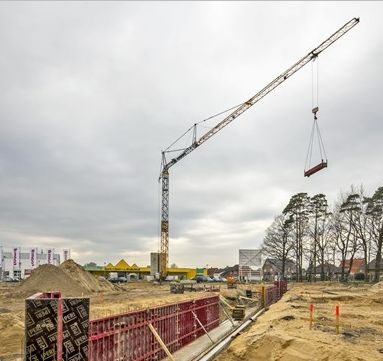 Grue à montage rapide avec position de flèche relevée à 30°