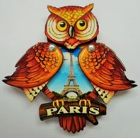 Magnet publicitaire personnalisé hibou - MDF découpé au laser - Fabriqué en France_2