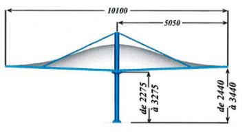 Préau structure pour places de parking réservées aux personnes handicapées - Respecto - 69 m² - Conforme normes NV65 et CTS_2