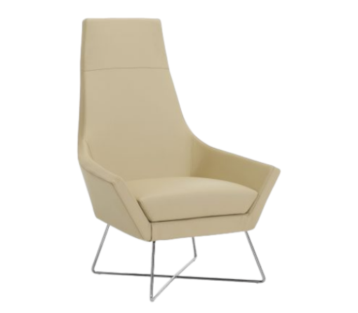 Fauteuil Anak dossier haut - neuf - système giratoire - base en acier chromé_2