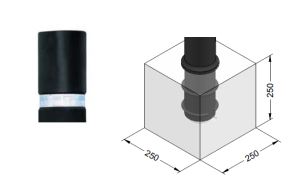 Potelet à mémoire de forme - polyuréthane teinté dans la masse - TOTAL - STI Balisage routier, flexible et résistant aux chocs_2