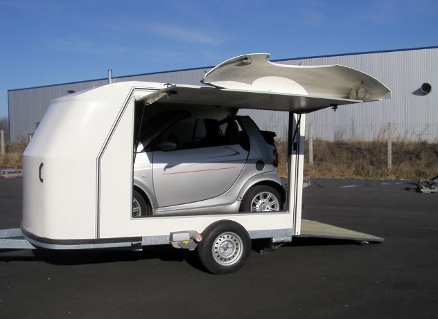 Venus - Remorque fourgon 600 kg - Vans Bardot avec pavillon polyester et options variées_2