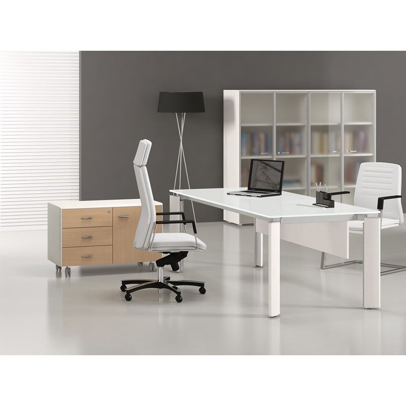 Table bureau verre fill avec retour_2