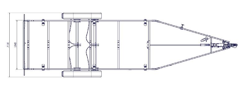 8m40-2m55 - 2x1500 kg - 3000 kg - VLEMMIX - Remorque Porte-Bateau_2