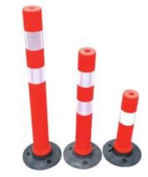 Balise articulée de jalonnement en polyéthylène sur 360° - Fixation rapide et adaptable - Hauteur jusqu'à 1000 mm_2