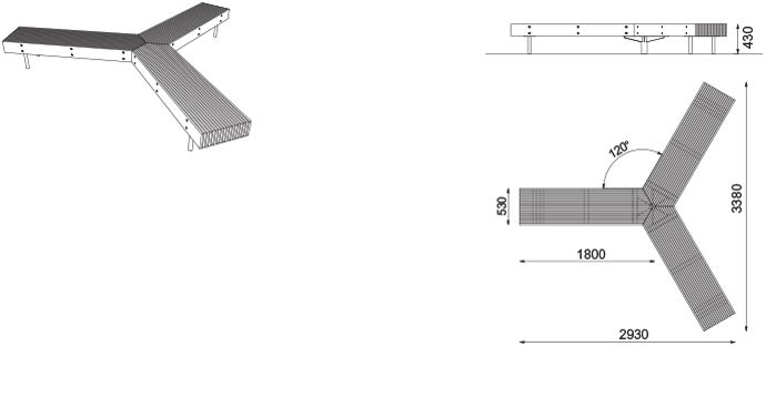 Lwd332 - banc connecté - mmcité 1 a.S. - hauteur 430 mm_2