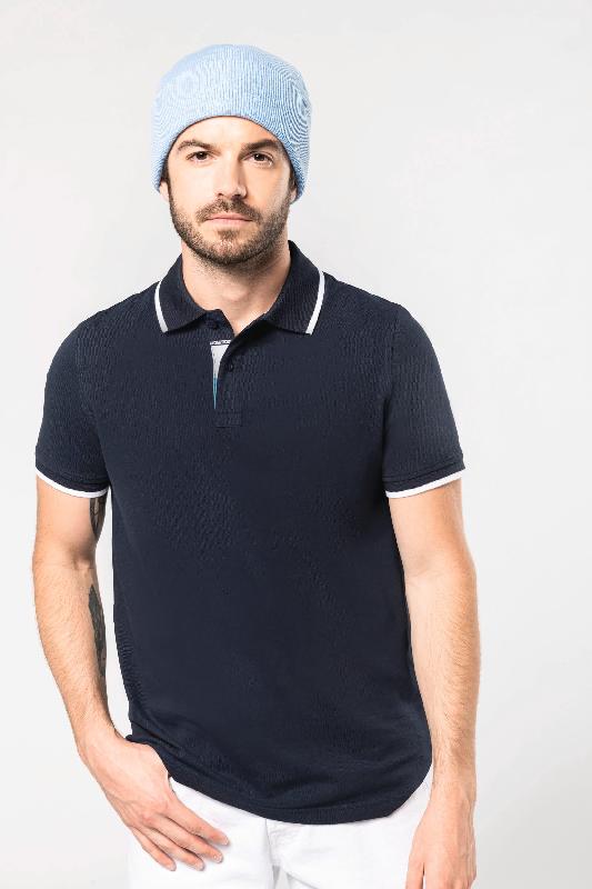 Polo manches courtes homme - Réf: K245 - 100% coton piqué - Finitions contrastées - Marque Kariban_2