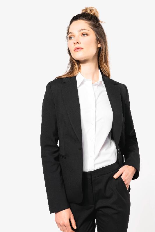 Veste de travail femme Kariban - Réf: K6131 - 64% polyester, 34% viscose, 2% élasthanne - Plusieurs coloris et tailles disponibles_2