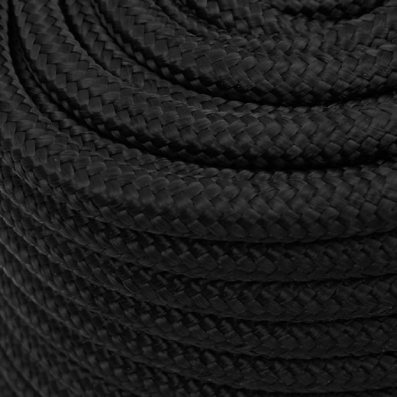 Vidaxl corde de bateau noir complet 18 mm 25 m polypropylène 152523_2