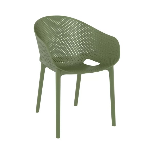 Fauteuil en résine Sky Pro - Stamp - Polypropylène renforcé fibre de verre - Usage extérieur - Anti-UV - Empilable_2