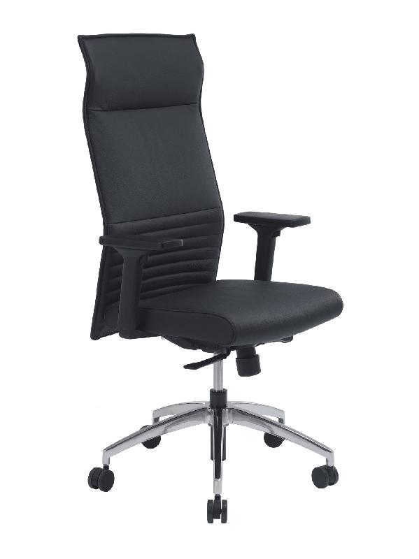 Fauteuil Président BRICE cuir synchrone - cuir noir_2