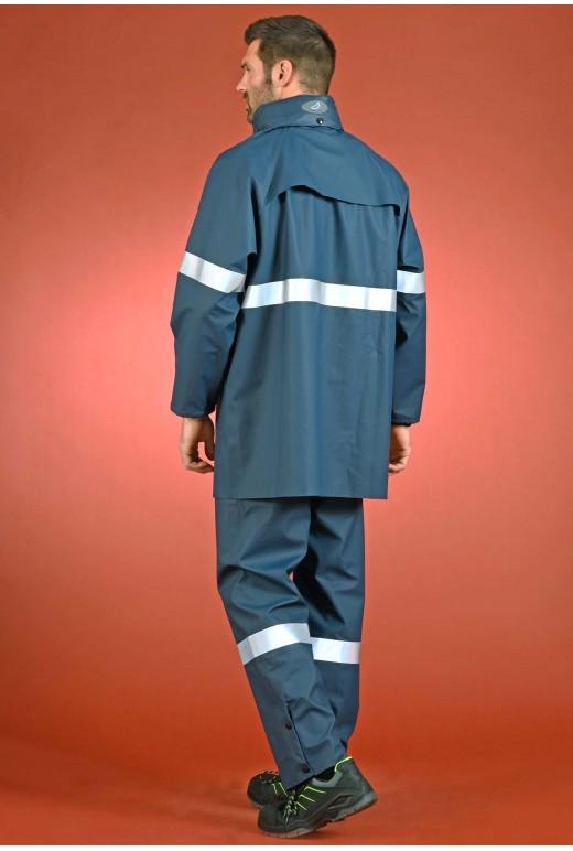 Pantalon de pluie multirisques ATEX - Réf. Pbc2relfra* - Polyester ignifugé et antistatique avec bandes rétroréfléchissantes_2