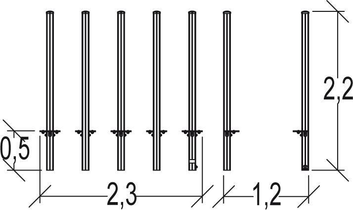 Slalom landais junior - parcours de santé - proludic -  2,30 m de largeur_2