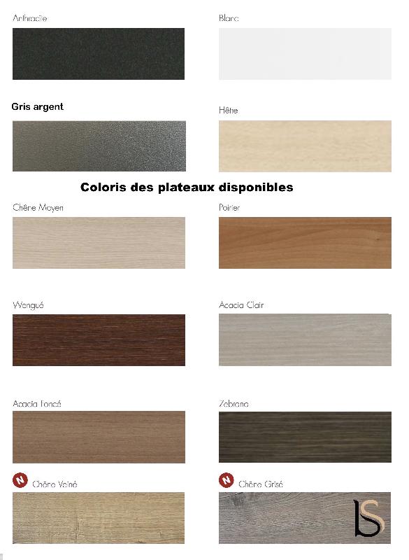 Table de réunion design Star - Mobel Linea - Blanc 9010, 200, Acacia clair_2