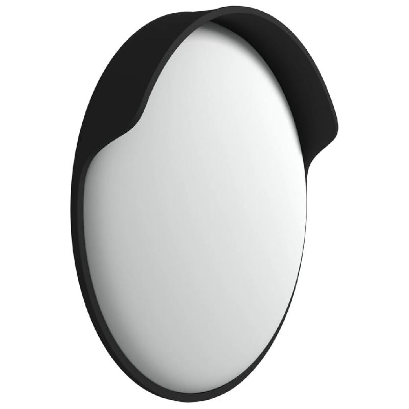 Vidaxl miroir de traffic convexe d'extérieur noir ø45 cm polycarbonate 153079_2
