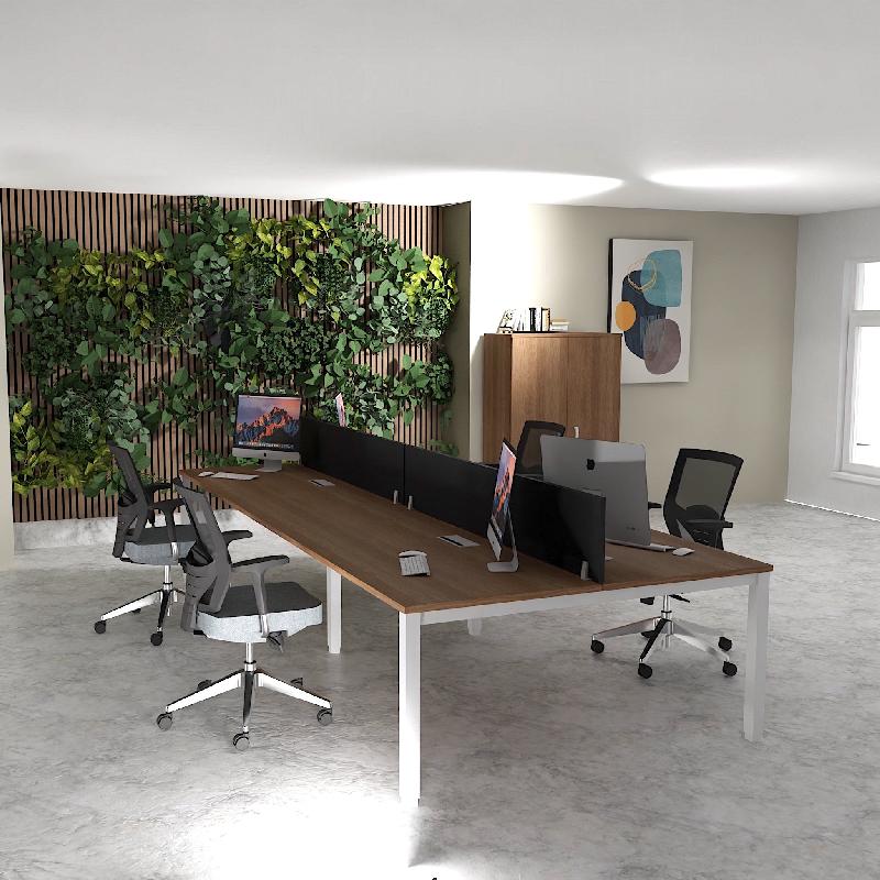 Bench 4 personnes Tempo - Mobel linea - 240, Alu, Acacia foncé_2