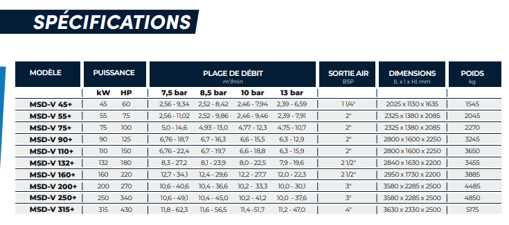 Compresseur à vis lubrifiée entraînement direct - vitesse variable - mac 3 - msd-v +_2