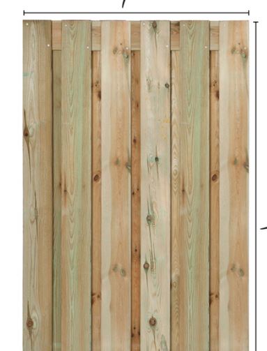 Panneaux de jardin en bois imprégné - 180 cm - 21 lames - 5 largeurs disponibles_2