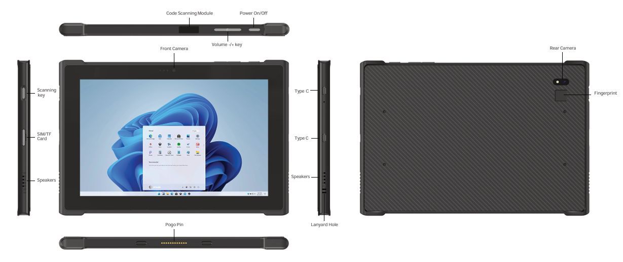Tablette PC durcie avec écran 10,1 pouces IPS - Windows 11 - StrongPad - WR19N - IP67 / 4G/5G pour interventions terrain_2