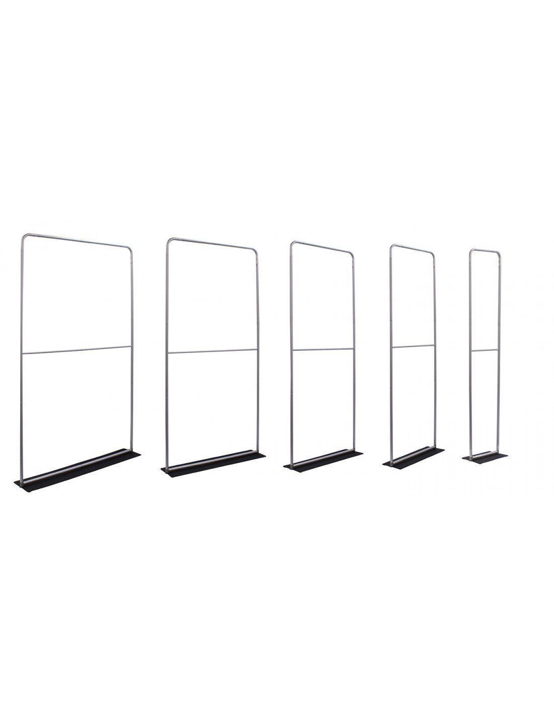 Totem tissu droit 150x230cm - structure aluminium recto-verso pour communication intérieure_2