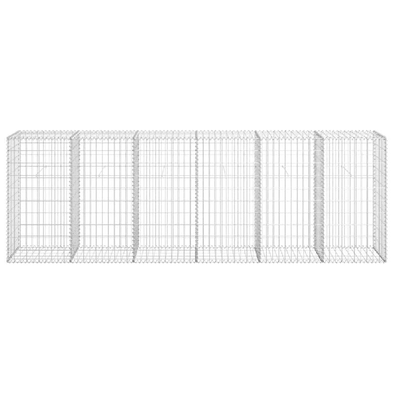Vidaxl mur en gabion avec couvercles acier galvanisé 300 x 50 x 100 cm 143592_2
