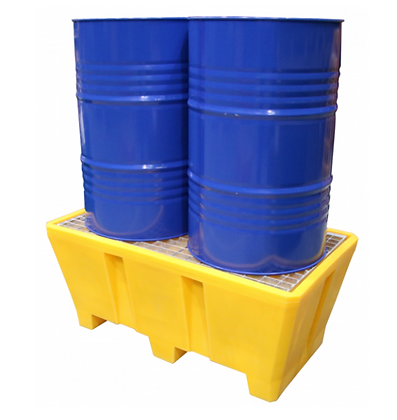 Bac de rétention polyéthylène - résistant aux produits chimiques et polluants - 225 à 1200L - manutention par transpalette_2