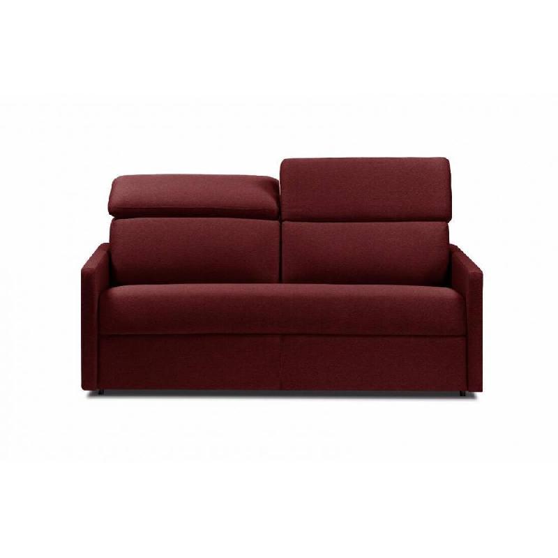 Canapé convertible LUXIA - Matelas 16 cm - Système Express - Sommier à lattes 160 cm - Microfibre bordeaux_2