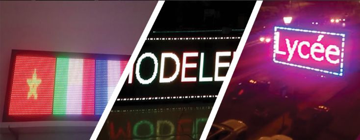 Journal lumineux - monochrome et multicolore - affichage LED avec zones multiples et contrôle intelligent_2