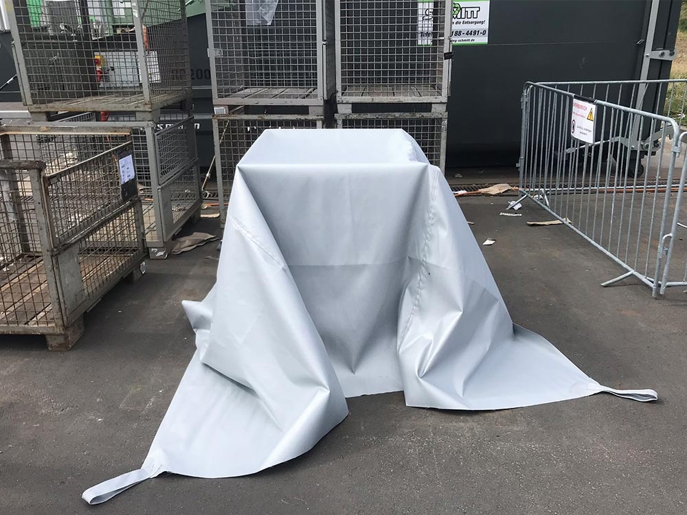 Couverture anti-feu lithium pour vélos électriques, autolaveuses - 3 x 4 m - Haute résistance - 1000 °C en continu - PIC à 1750 °C_2