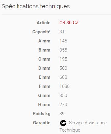 Cr-30-cz - cric rouleur compact - sam outillage - capacité : 3t_2