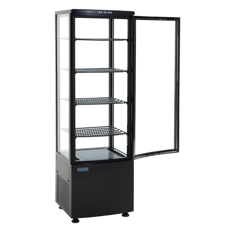 Vitrine réfrigérée panoramique avec porte incurvée - série C - noire 235L - Polar - CX573_2
