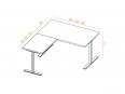 Bureau individuel QUATRO avec retour - Kesiolt_2