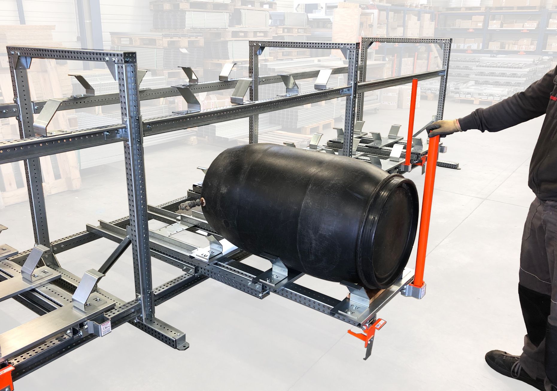 Rack à tiroirs STOCK3P - Pour tous types de palettes, bacs plastique et cartons - Ergonomie et capacité jusqu'à 3000 kg_2