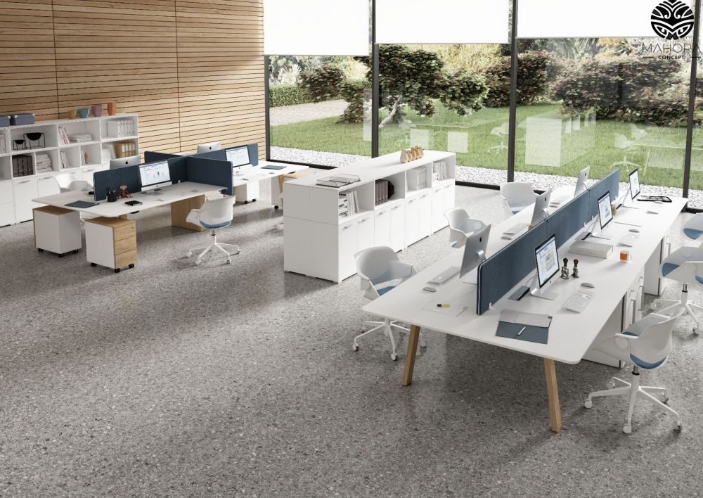Take Off Country - Bureau open space Mahora - Plateau mélaminé - Design scandinave, multiples configurations_2