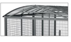 Abri vélos et cyclomoteur voûte sécurisé XL - Structure en acier galvanisé - Toiture polycarbonate anti-UV_2