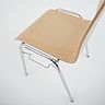 Chaise 109 Ordinaire - empilable par 10 pièces - Meubles Gaille SA - bois multi-couches et acier chromé_2