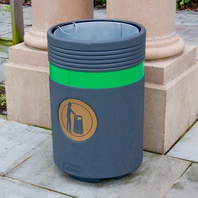 Poubelle publique Admiral - Glasdon - 85 litres - fini texturé_2