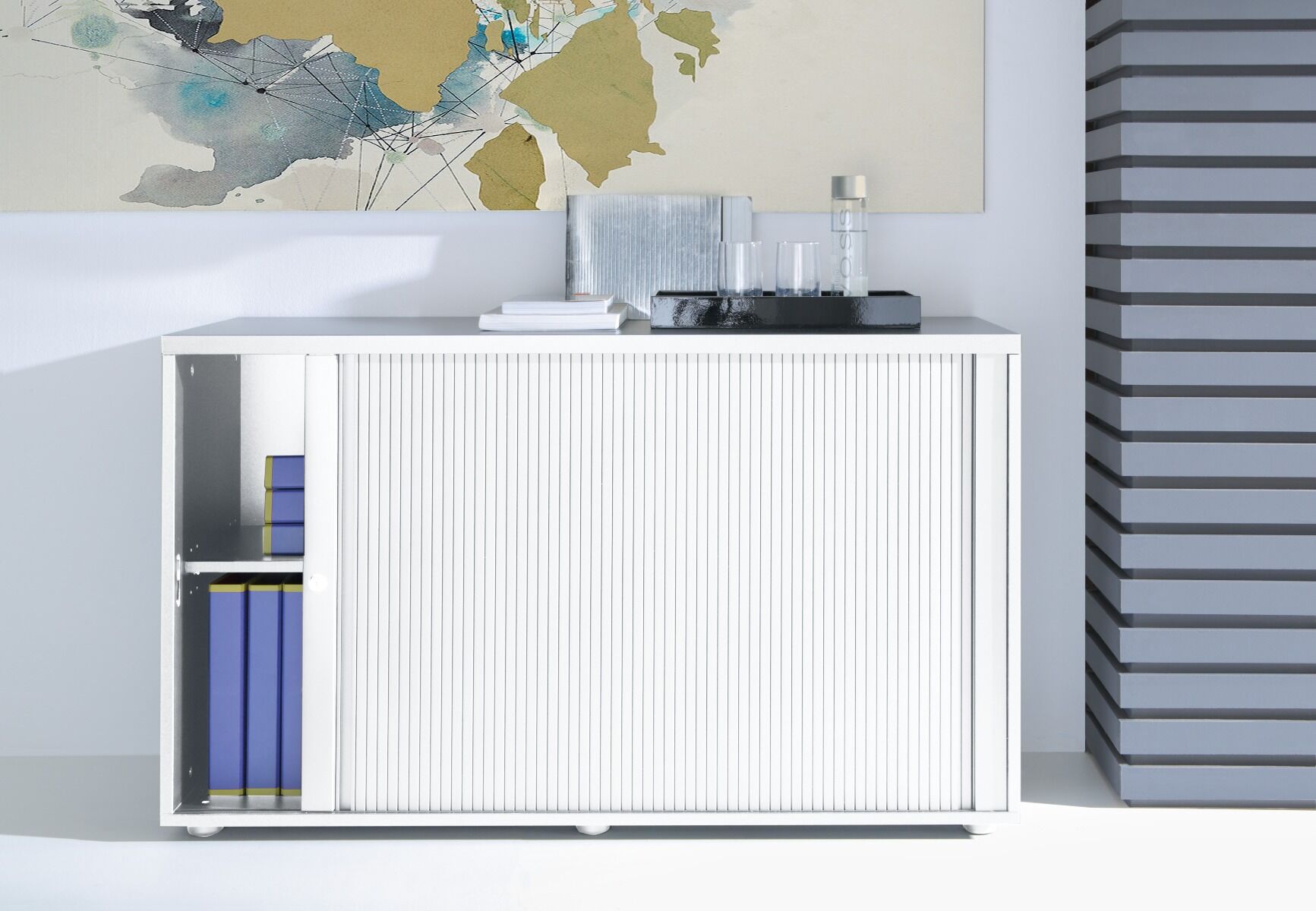 Armoire à rideaux compacte et élégante pour bureaux modernes_2