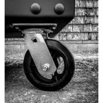 Fumoir Hamrforge Old Iron Sides - barbecue grill 2-en-1 avec chariot en acier robuste_2