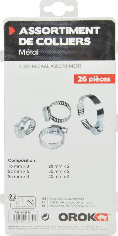 SYNCHRO - Colliers de serrage métal assortis (x26) en boîte - Réf. 643374_2