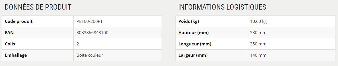 Palan PE100/200PT Ribimex - Capacité 100 à 200 kg - Moteur 480W avec poulie de mouflage_2