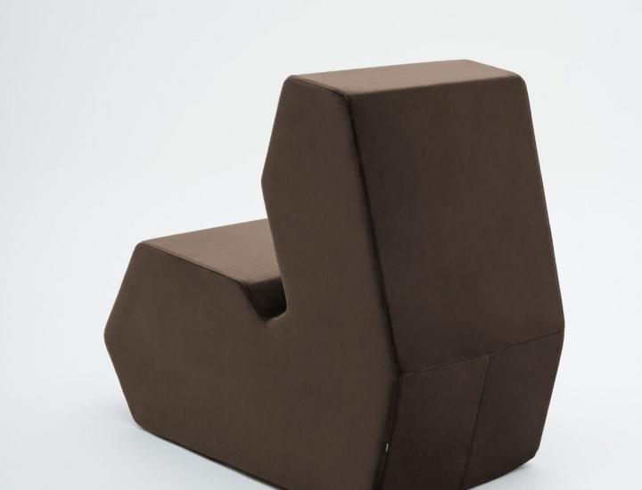 Pouf d'accueil chauffeuse ergonomique - ref : Shape_2