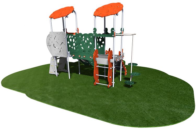 Structure de jeux inox 2 tours - Gamme Primo Spacio - PRS20901 pour enfants de 2 à 8 ans_2