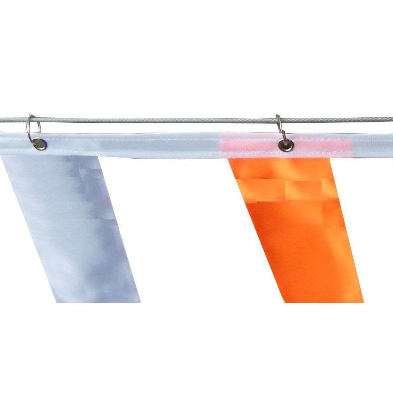 Enrouleur avec bandeau de signalisation 15m - Orange/Blanc_2