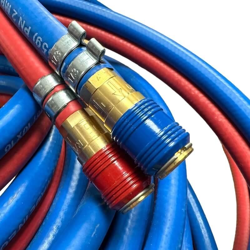 Kit tuyau soudage gros débit Ø10x17 OXYGENE / ACETYLENE - 20m_2