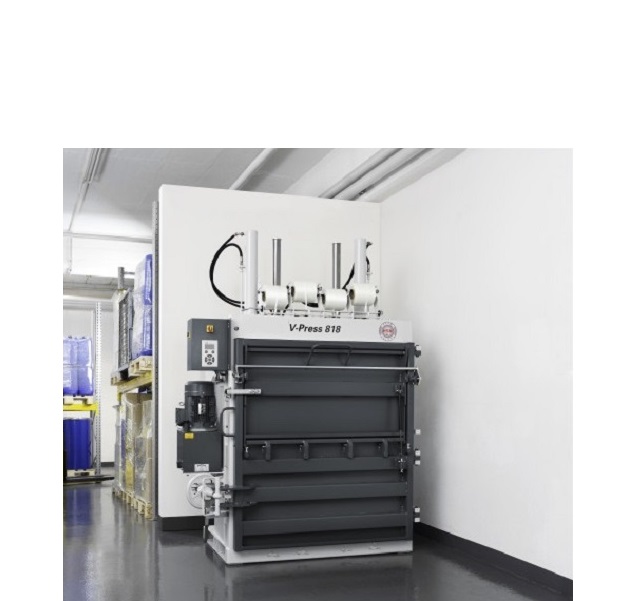 Presse à balles verticale V-Press 818 - traitement des déchets pour commerce et industrie, réduction jusqu'à 95%_2