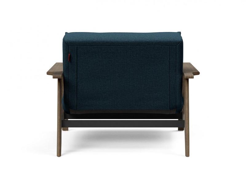 Fauteuil design convertible lit Splitback Frej - Argus Navy Blue - Innovation Living - Accoudoirs Chêne Fumé - 90x115 cm_2