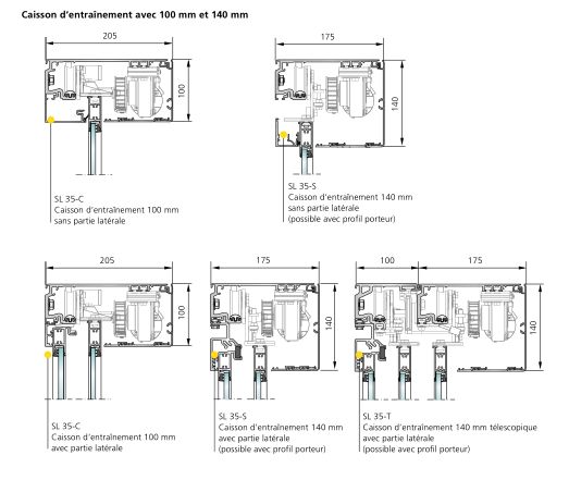 Porte coulissante cadre fin - PSA - Gilgen - 1 à 4 vantaux télescopiques - Verrouillage intégré_2