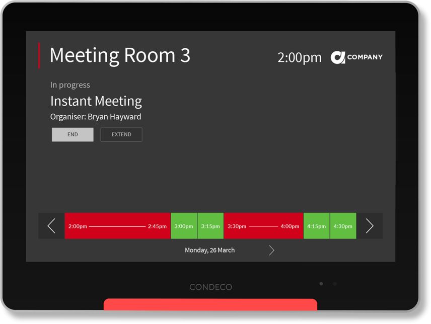Logiciels et systèmes de réservation de salles - Condeco - Écrans tactiles de 10,1 pouces - Résolution 1280 x 800 pixels_2